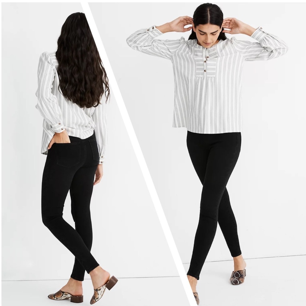 Madewell Roadtripper Pull-On Jeggings in Black Frost 26 Euc